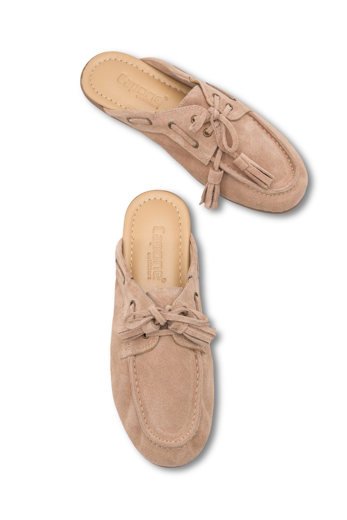 Capone Shellie Genuine Leather Suede Lace-Up Beaded Comfort Closed Toe Women Sand Sandal