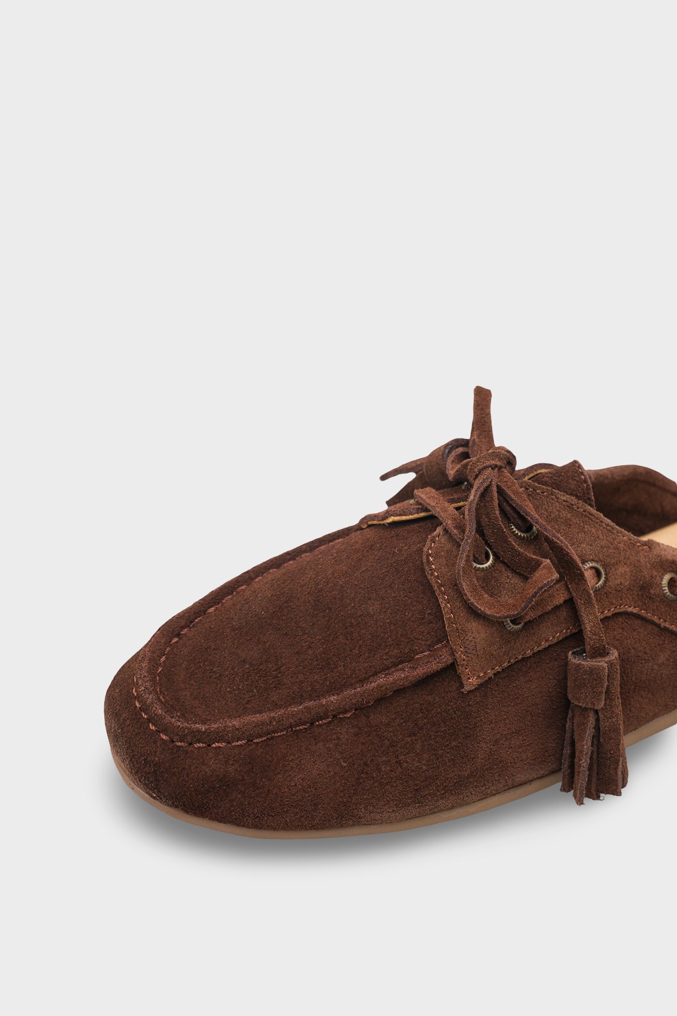 Capone Shellie Genuine Leather Suede Lace-Up Beaded Comfort Closed Toe Women Brown Sandal