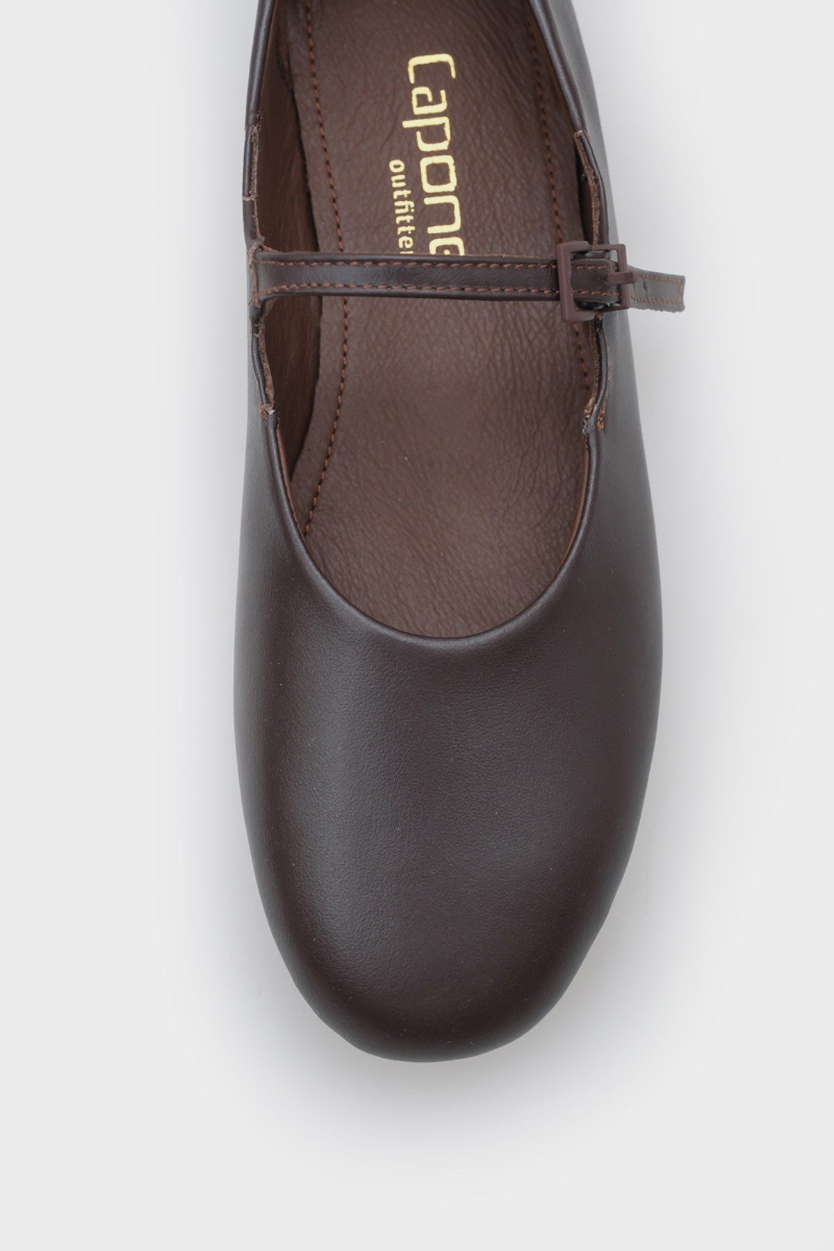 Capone Sheri Genuine Leather Women Brown Ballet Flat