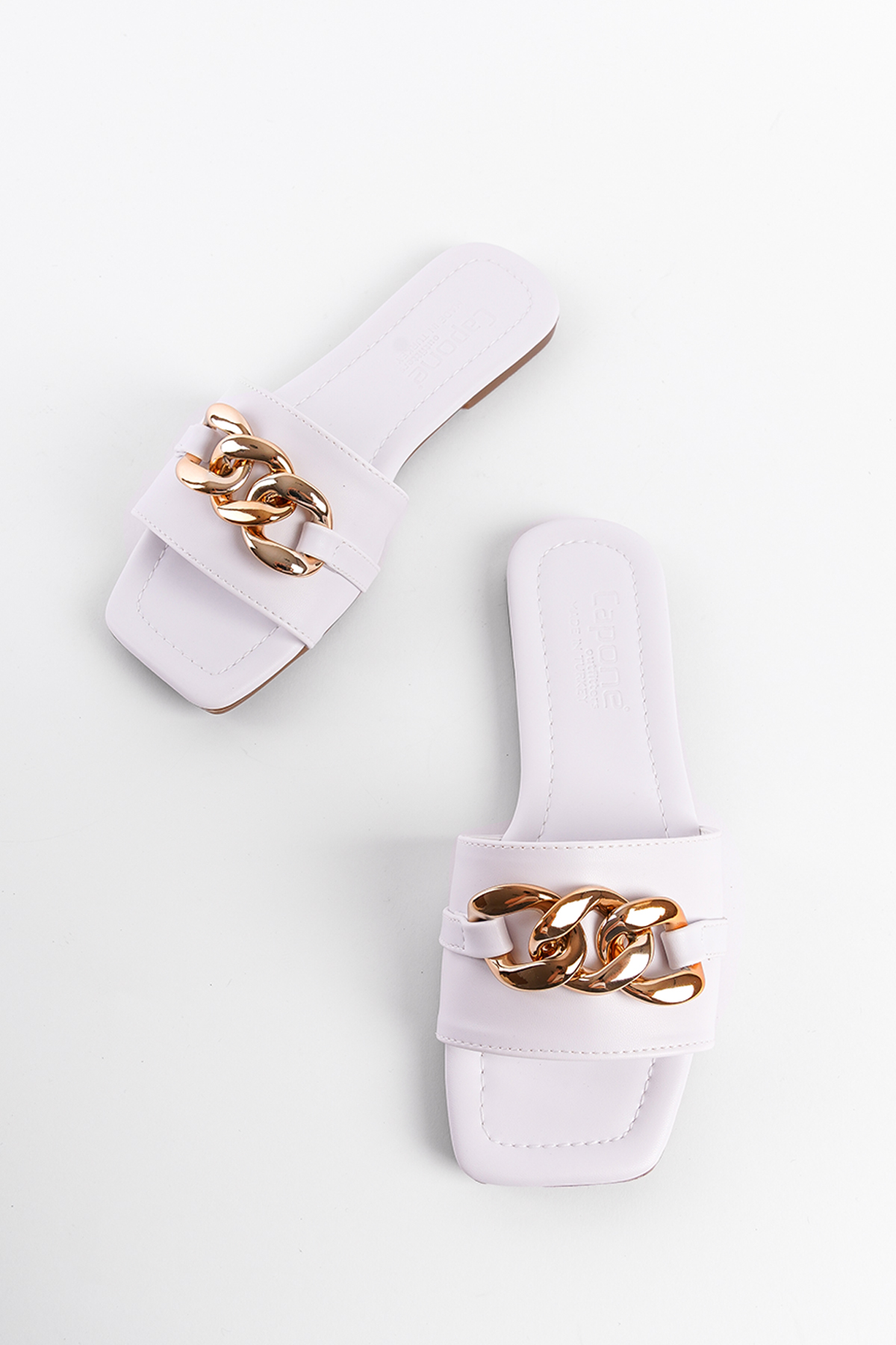 Capone Single Band Chain Detail Woman Sandals