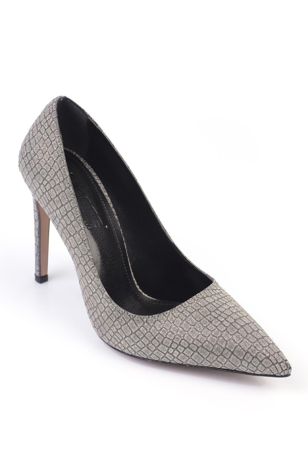 Capone Slingback Mid Heel Soft Padded Insole Women Platinum Shoes
