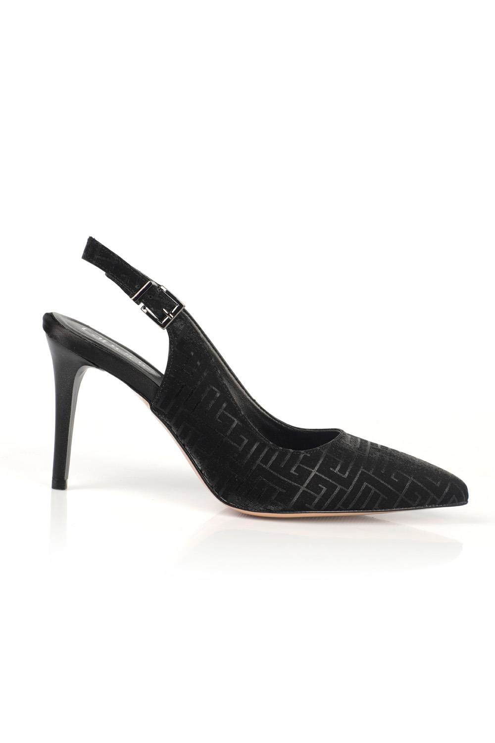 Capone Slingback Mid Heel Women Black's Shoes