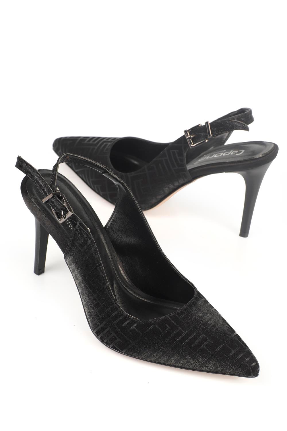 Capone Slingback Mid Heel Women Black's Shoes