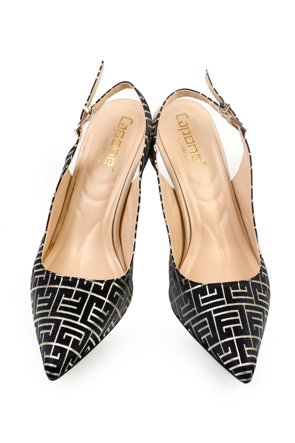 Capone Slingback Mid Heel Women Navy's Shoes