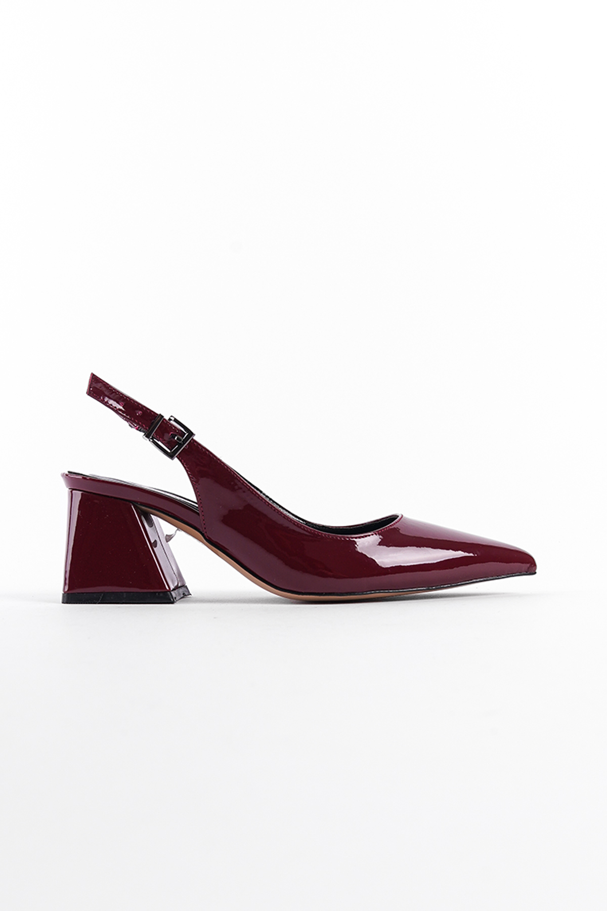 Capone Soft Padded Insole Women Burgundy Heeled Shoes