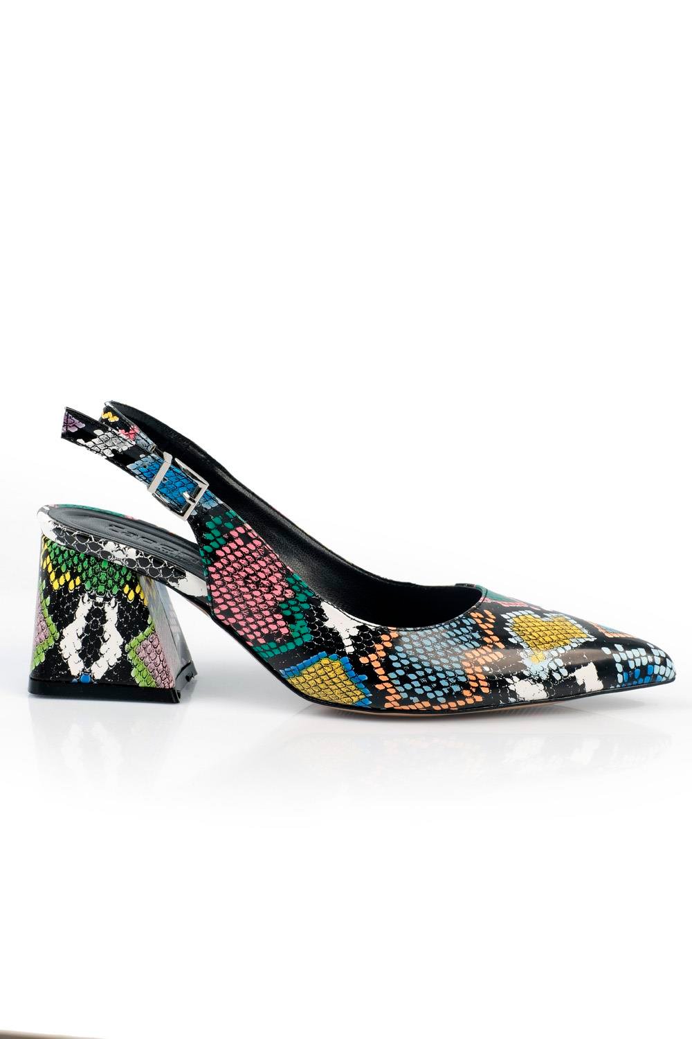 Capone Soft Padded Insole Women Multicolored Heeled Shoes