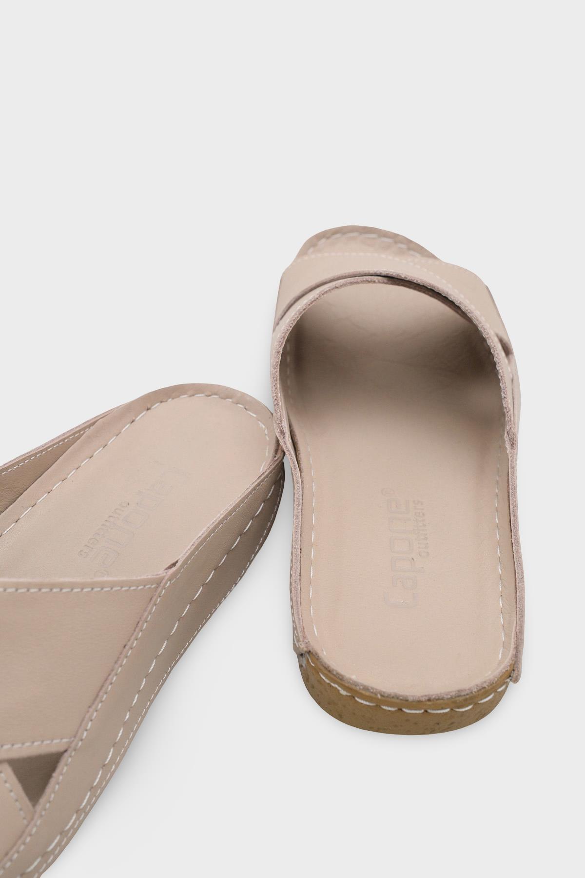 Capone Sophi Genuine Leather Soft Comfort Women Mink Sandal