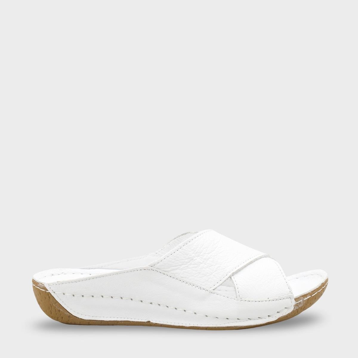 Capone Sophi Genuine Leather Soft Comfort Women White Sandal