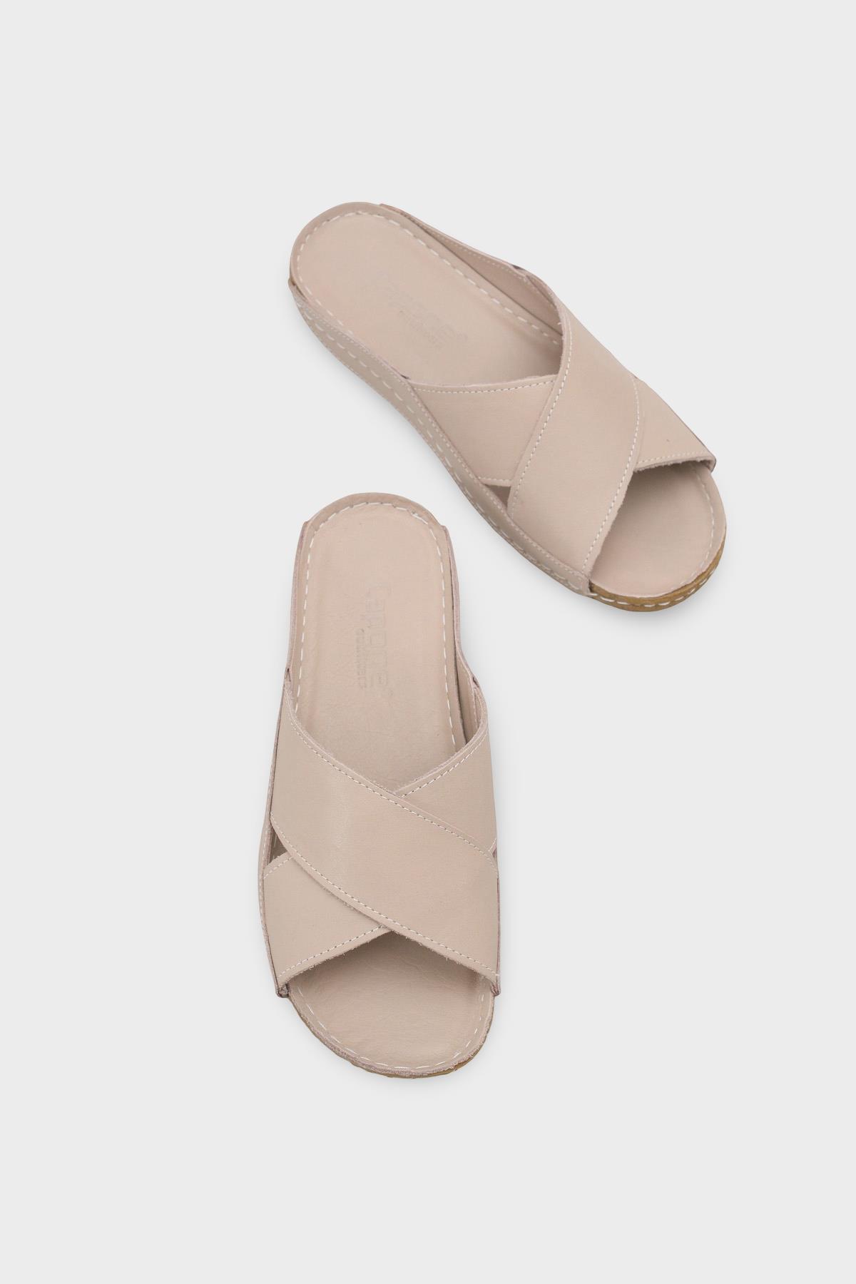 Capone Sophi Genuine Leather Soft Comfort Women Mink Sandal