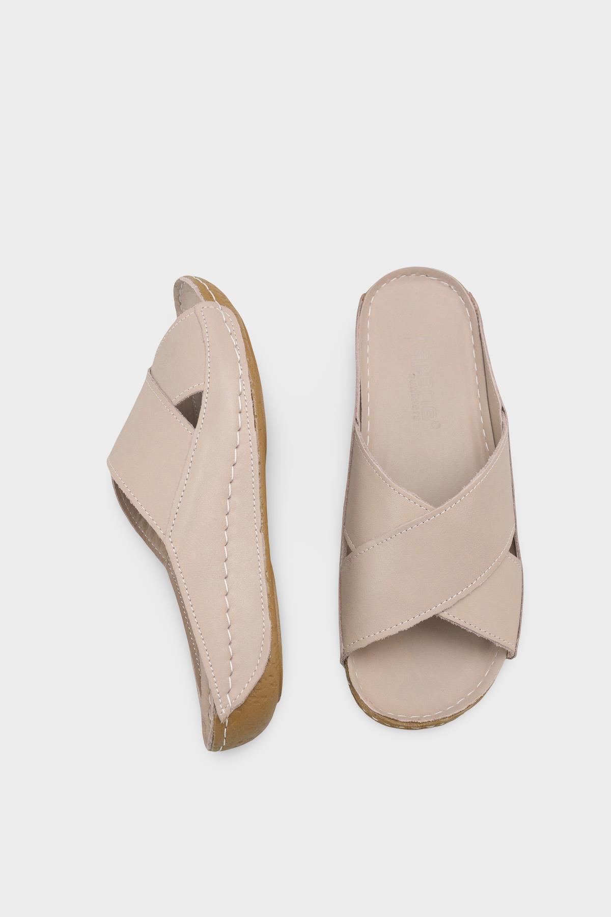 Capone Sophi Genuine Leather Soft Comfort Women Mink Sandal