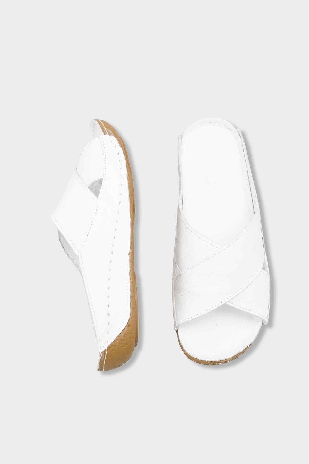Capone Sophi Genuine Leather Soft Comfort Women White Sandal