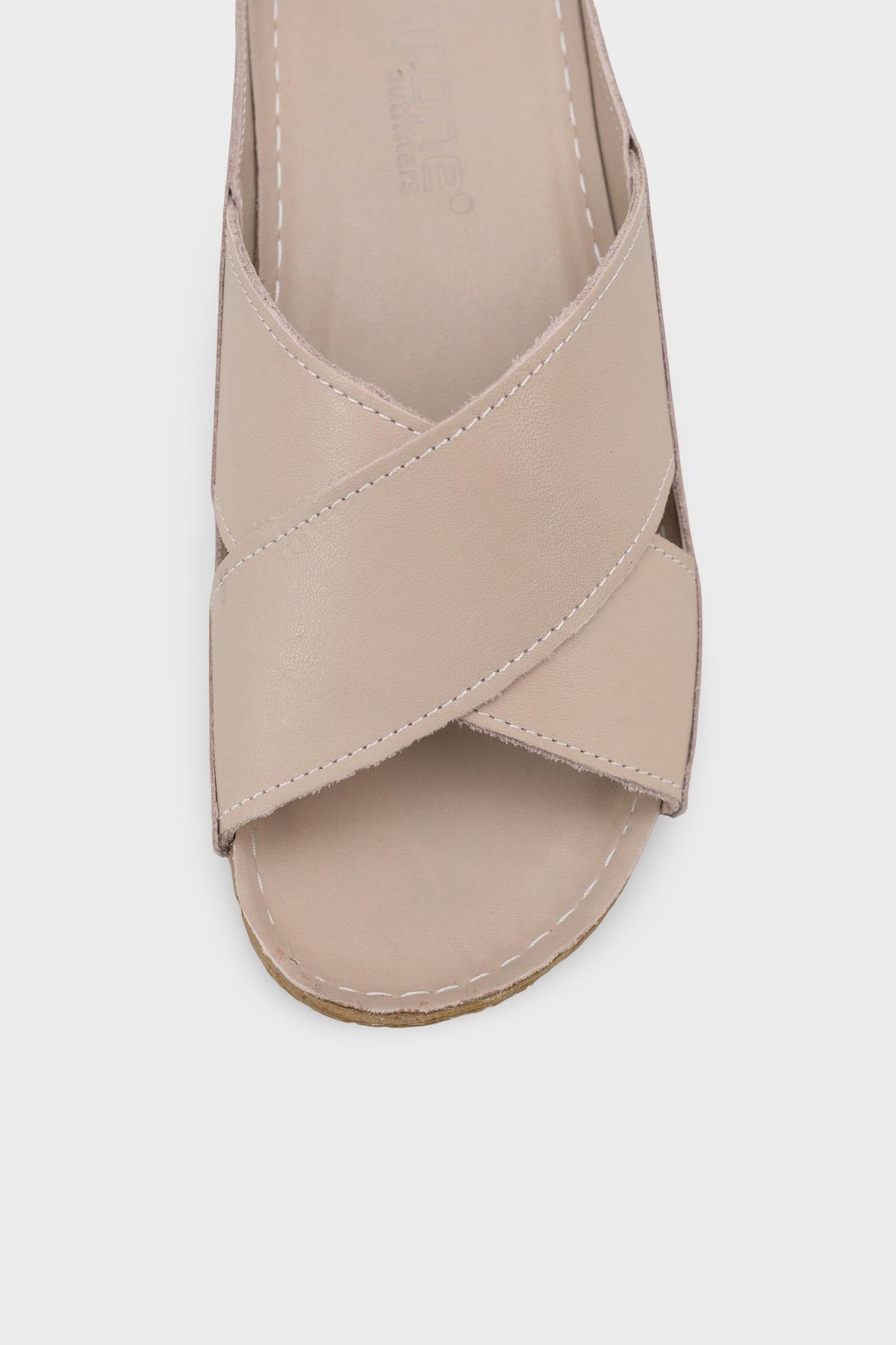 Capone Sophi Genuine Leather Soft Comfort Women Mink Sandal