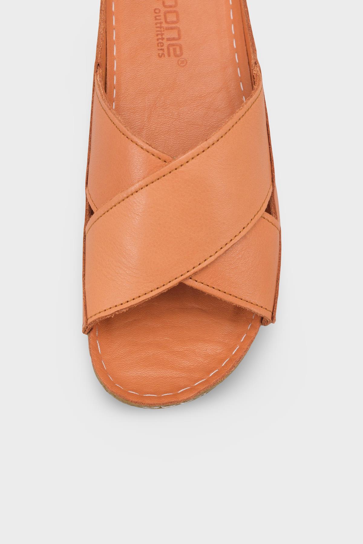 Capone Sophi Genuine Leather Soft Comfort Women Tan Sandal