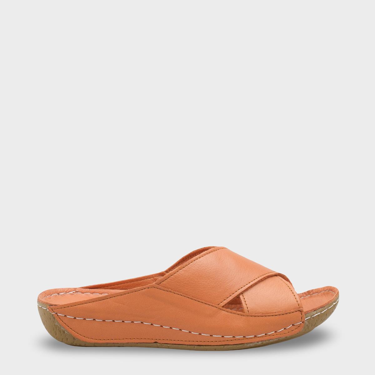 Capone Sophi Genuine Leather Soft Comfort Women Tan Sandal