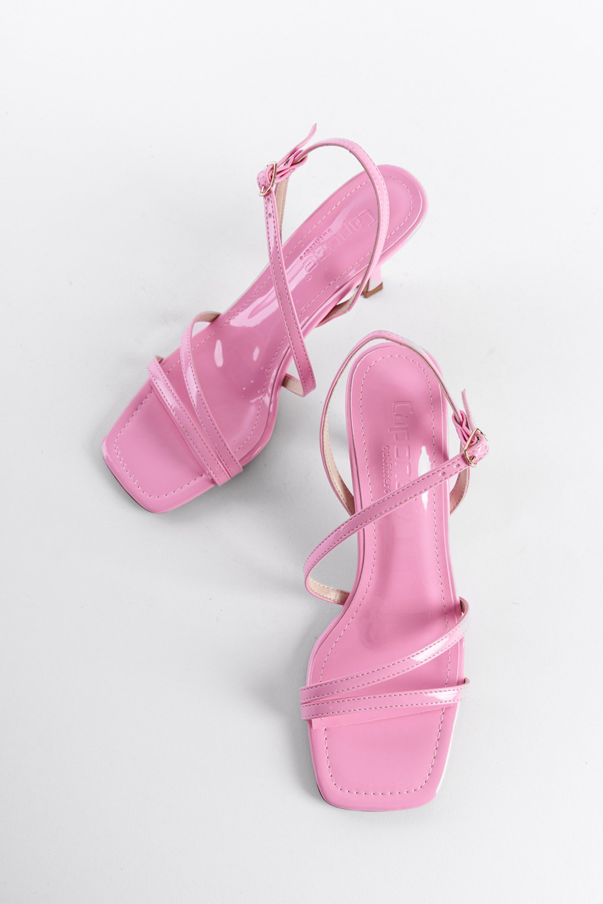 Capone Strapped Mid Heeled Women Pink Sandals