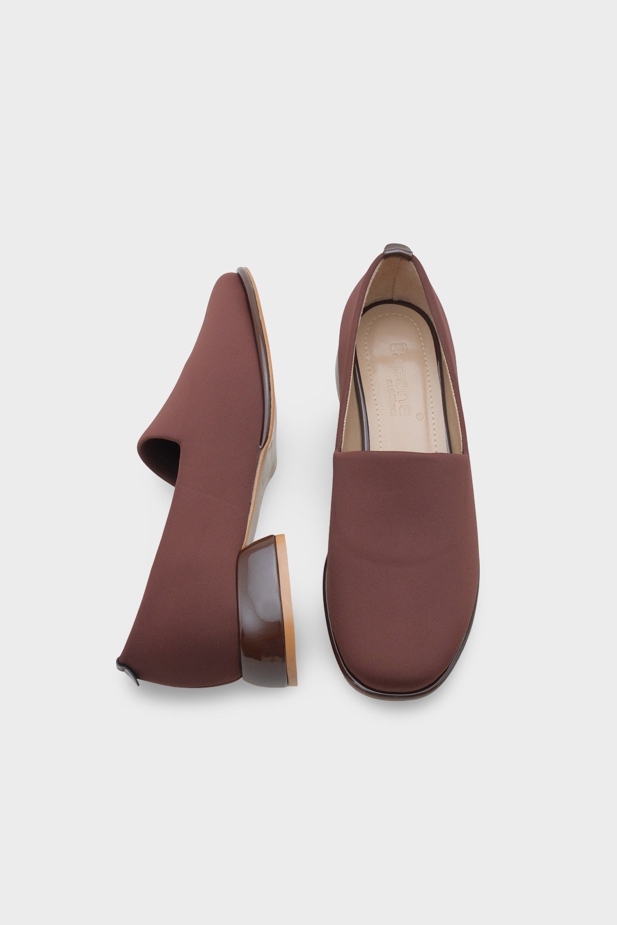 Capone Stretch Short-Heeled Comfort Women Brown Shoes