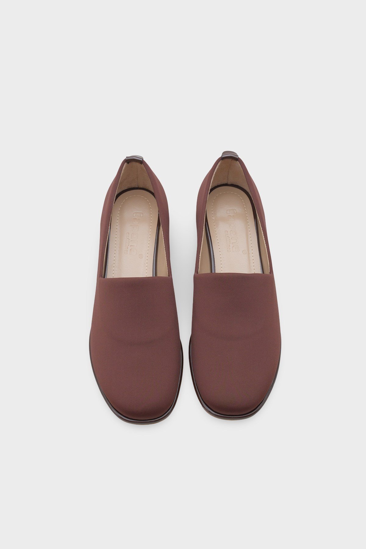 Capone Stretch Short-Heeled Comfort Women Brown Shoes