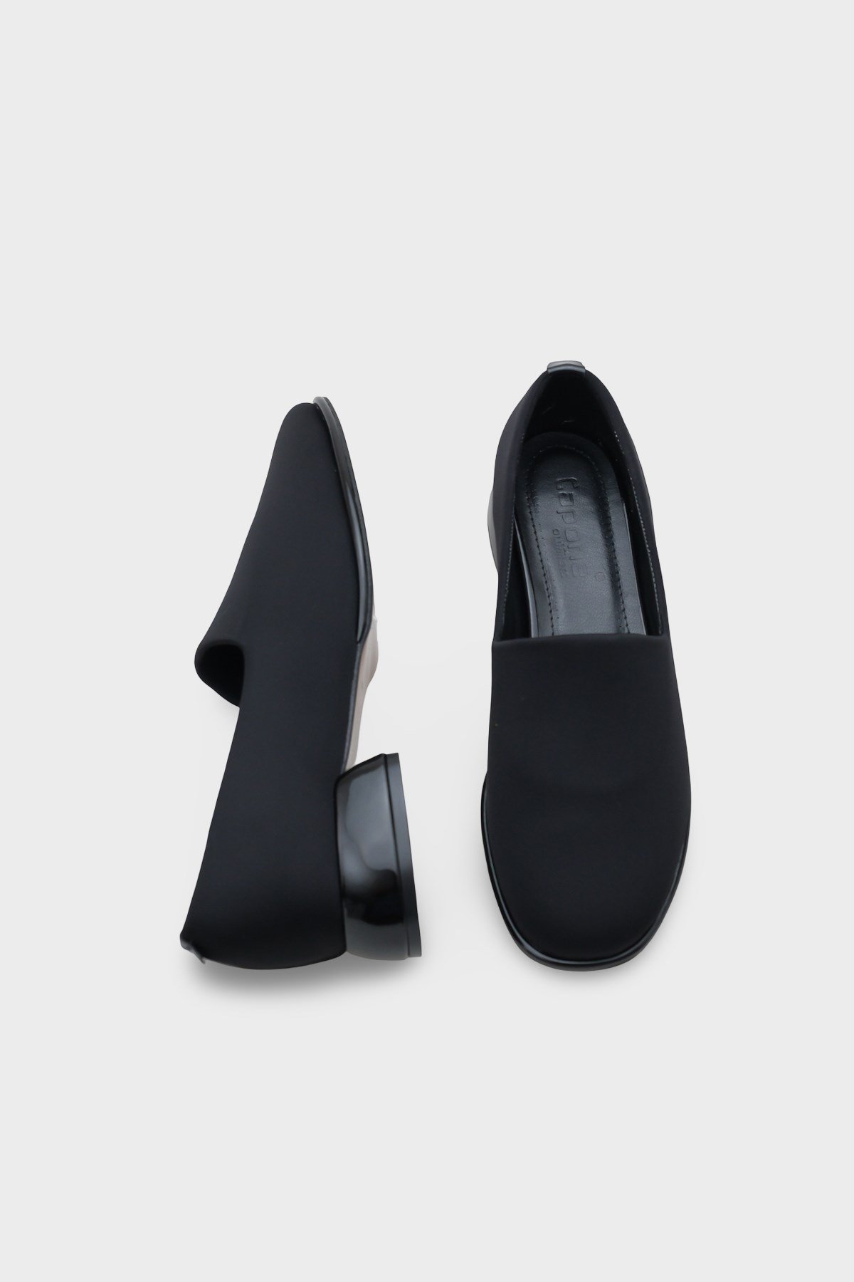 Capone Stretch Short-Heeled Comfort Women Black Shoes