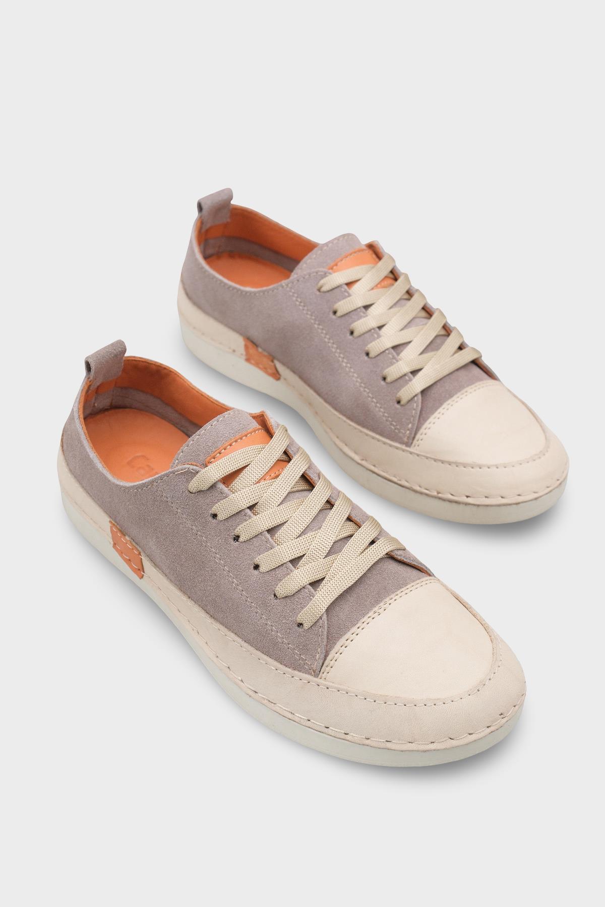 Capone Susette Genuine Leather Soft Comfort Women Silver Grey Sneaker