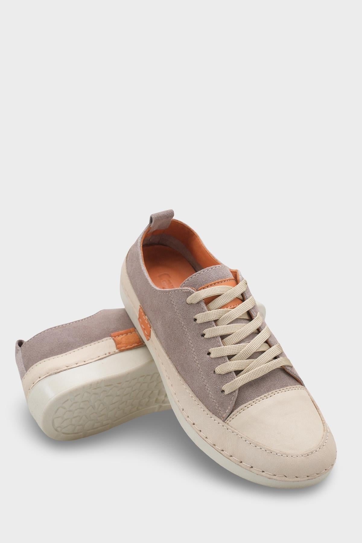 Capone Susette Genuine Leather Soft Comfort Women Silver Grey Sneaker