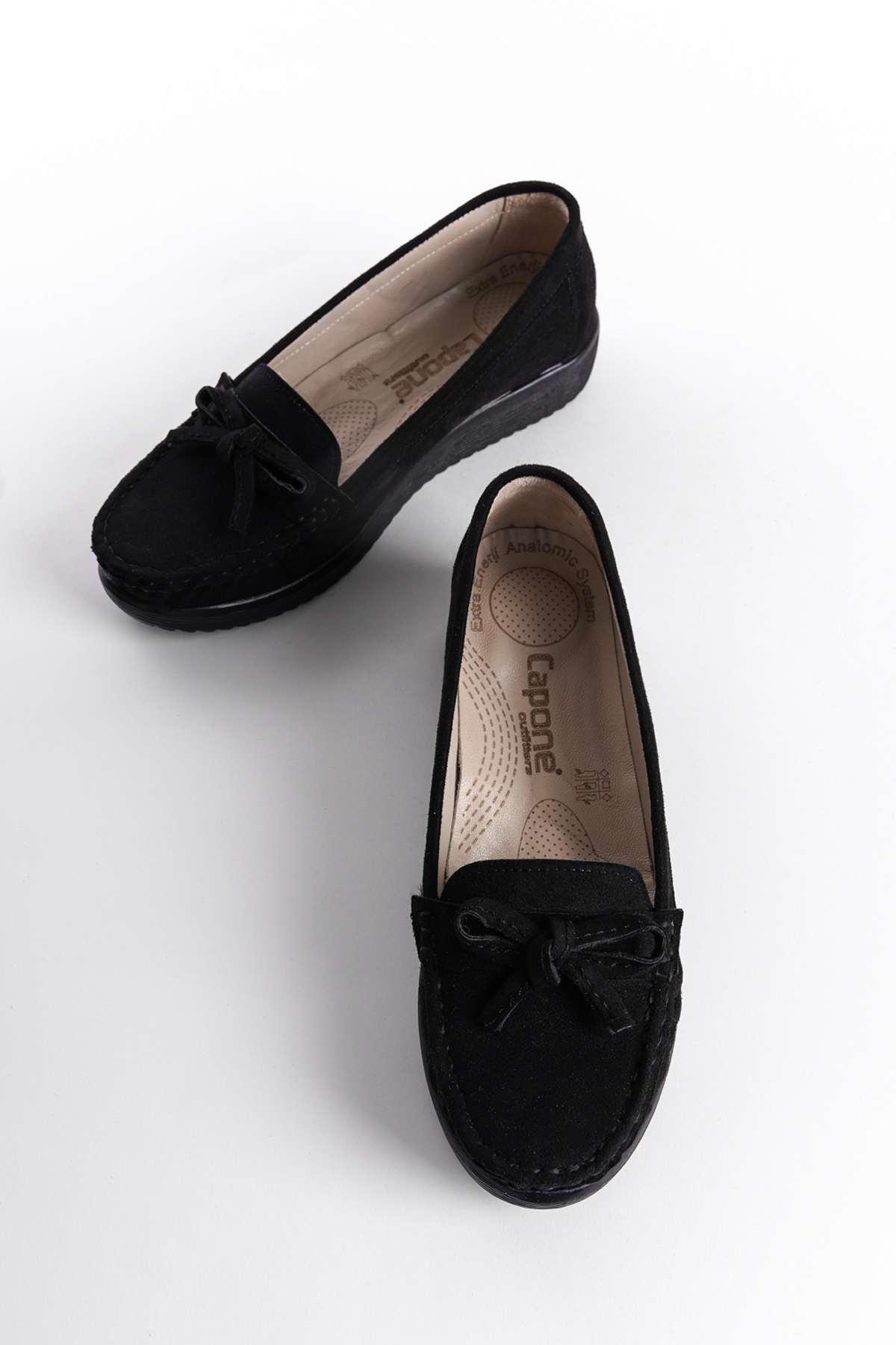 Capone Tasseled Comfort Women Black Loafer