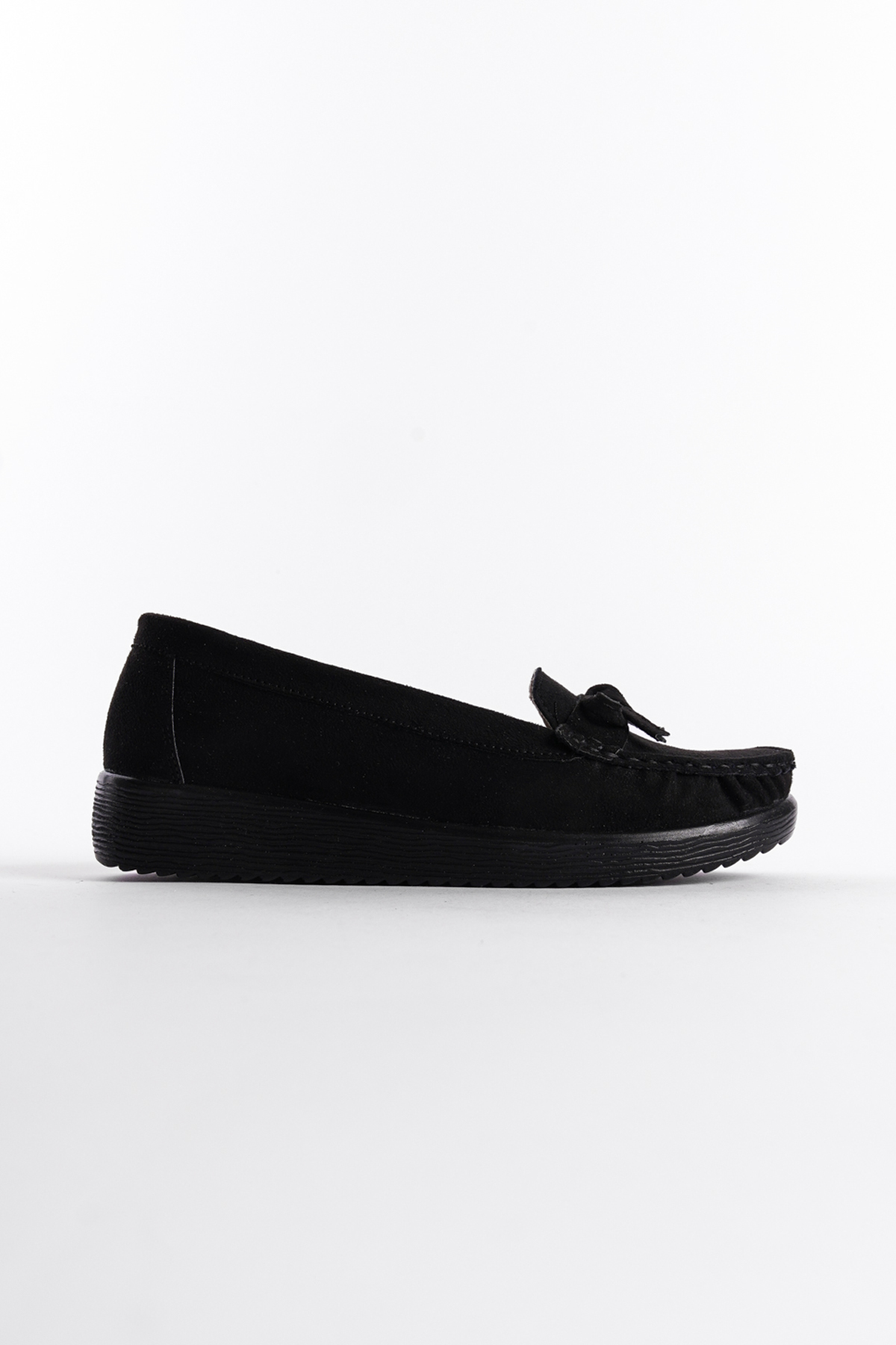 Capone Tasseled Comfort Women Black Loafer