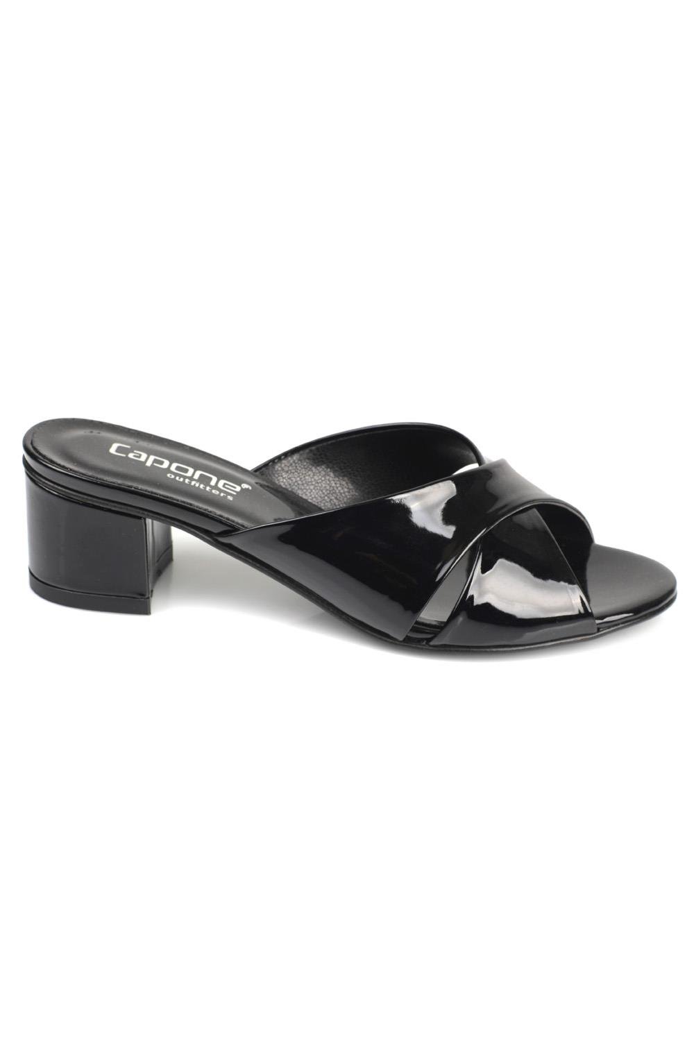 Capone Taya Cross Band Women Black Sandals