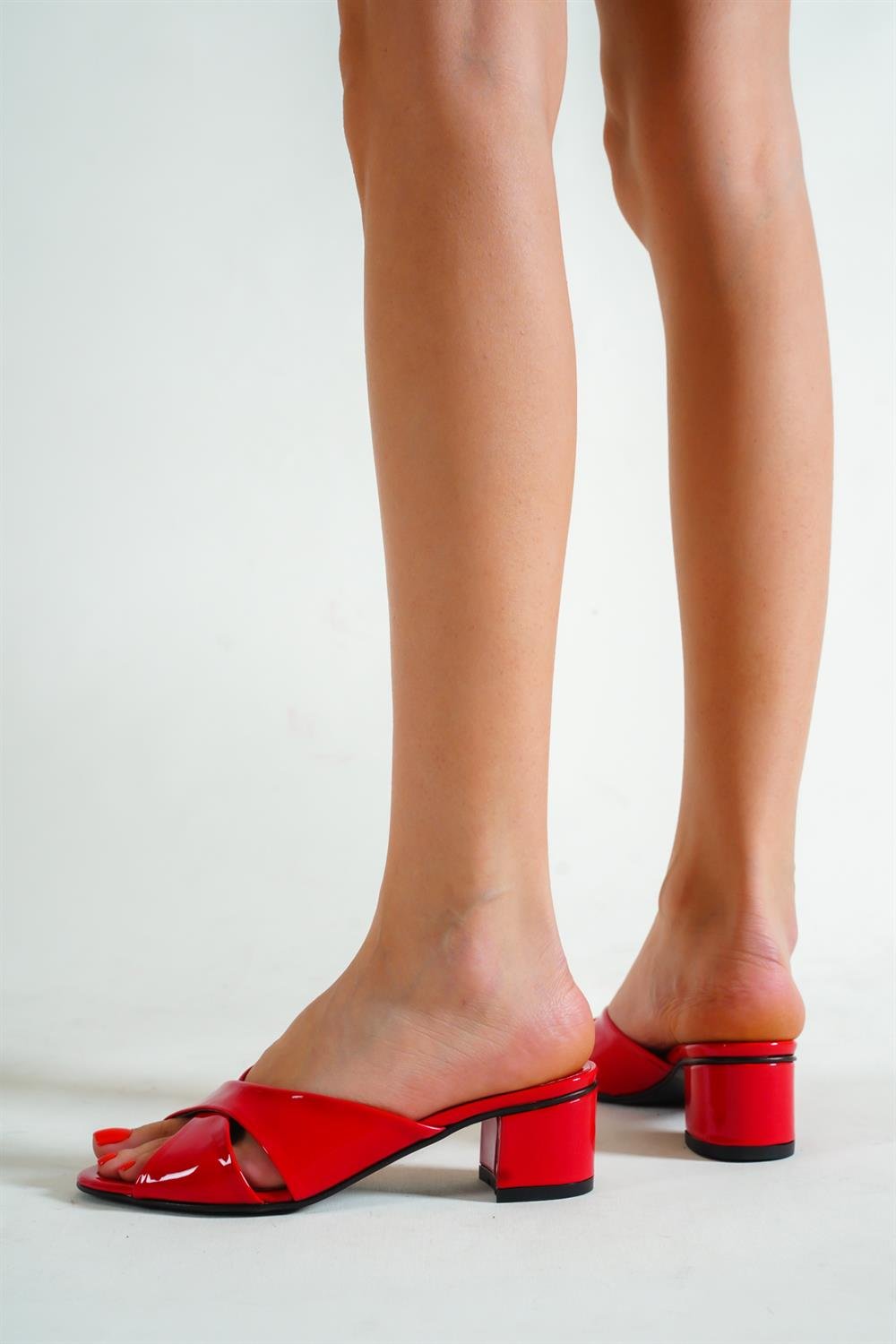 Capone Taya Cross Band Women Red Sandals