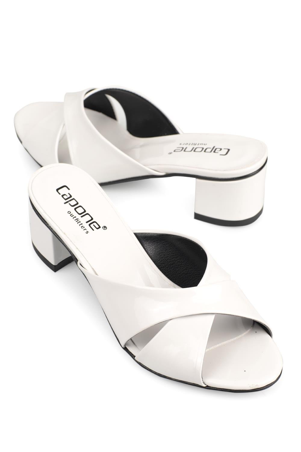 Capone Taya Cross Band Women White Sandals