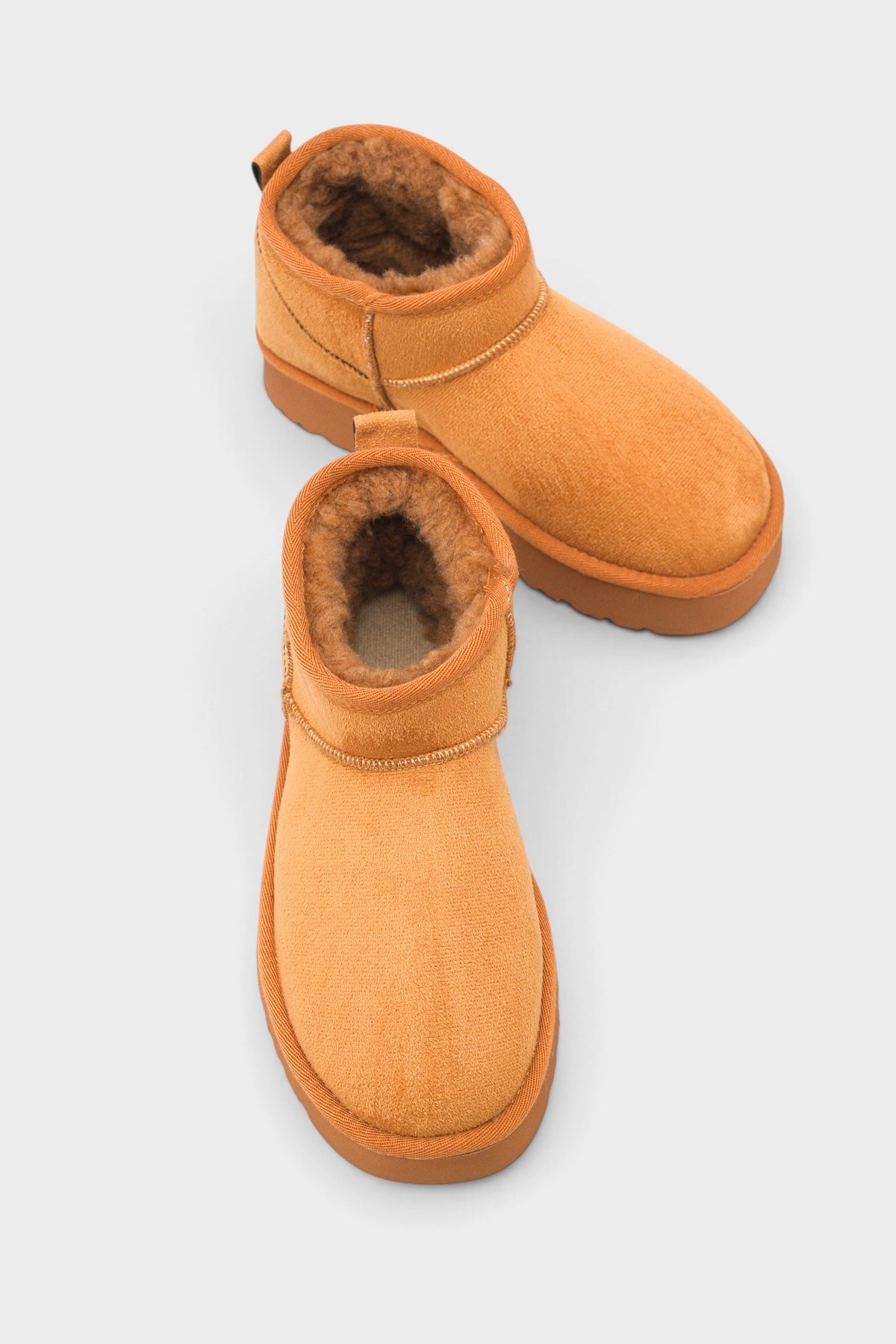 Capone Thick Sole Round Toe Fur Lined Short Woman Boots