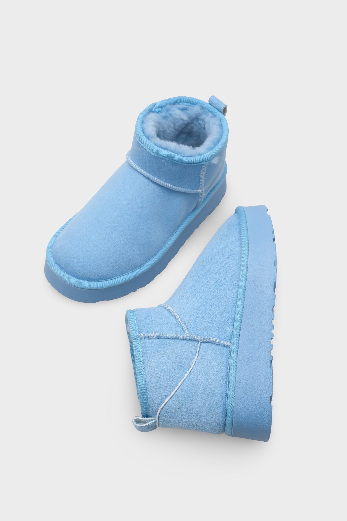 Capone Thick Sole Round Toe Fur Lined Short Woman Boots