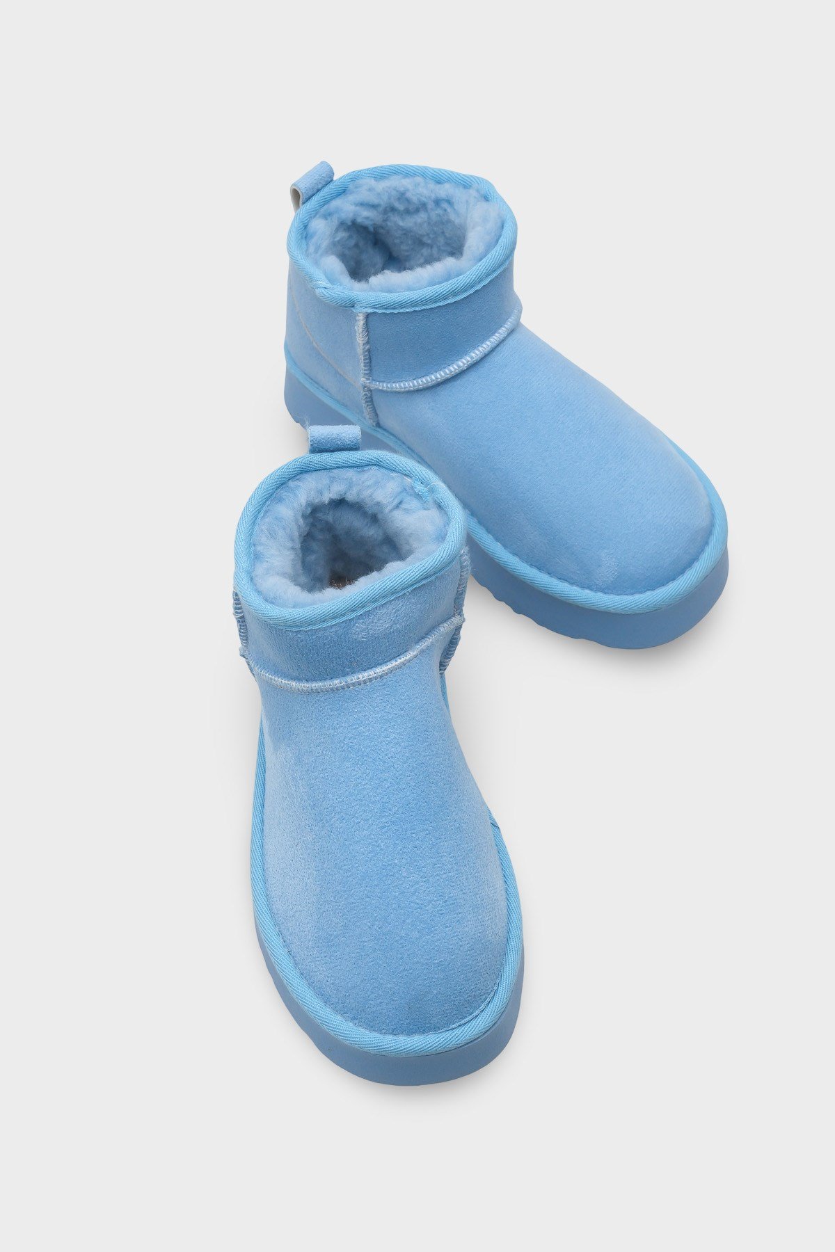 Capone Thick Sole Round Toe Fur Lined Short Woman Boots