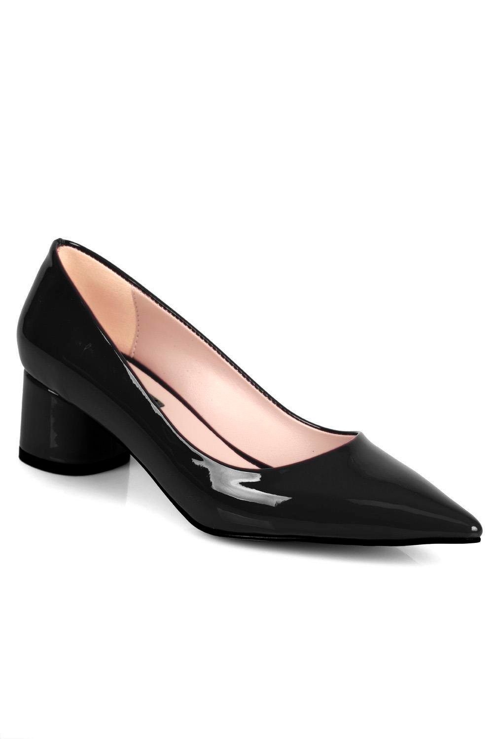 Capone Tina Mid Heel Women Black Shoes
