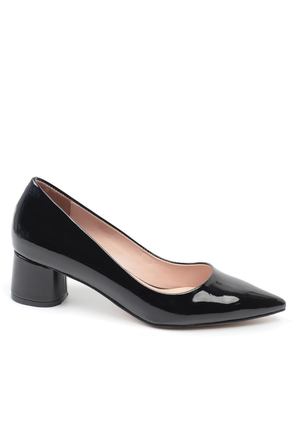 Capone Tina Mid Heel Women Black Shoes