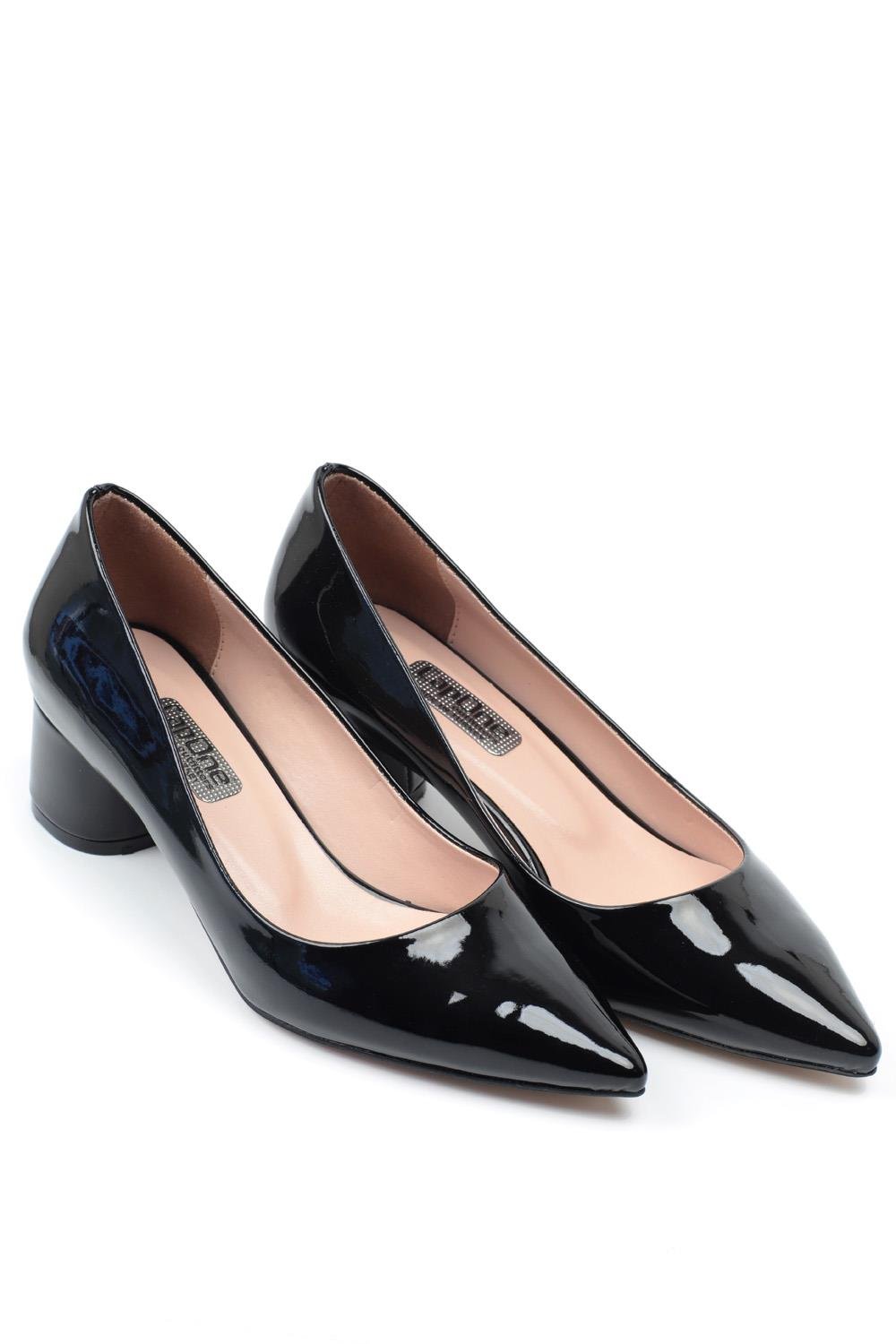Capone Tina Mid Heel Women Black Shoes