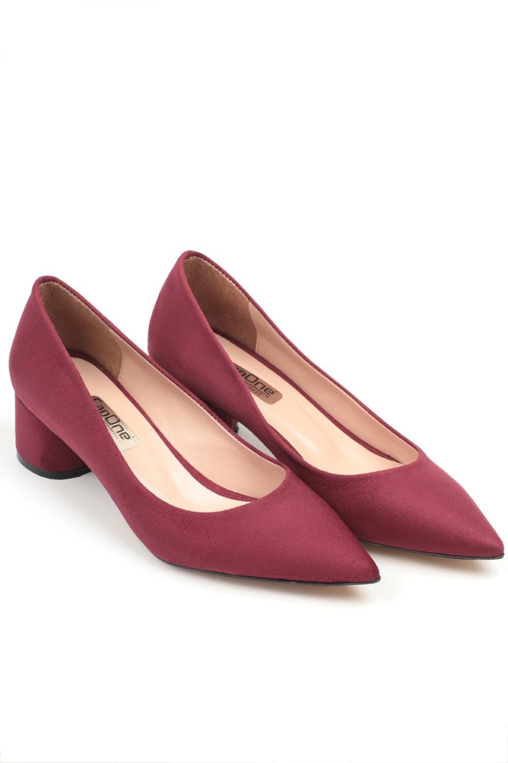 Capone Tina Mid Heel Women Burgundy Shoes