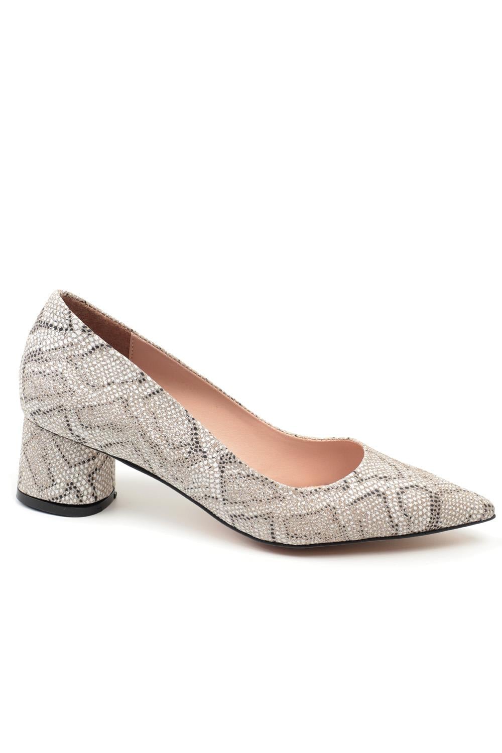 Capone Tina Mid Heel Women Gold Shoes