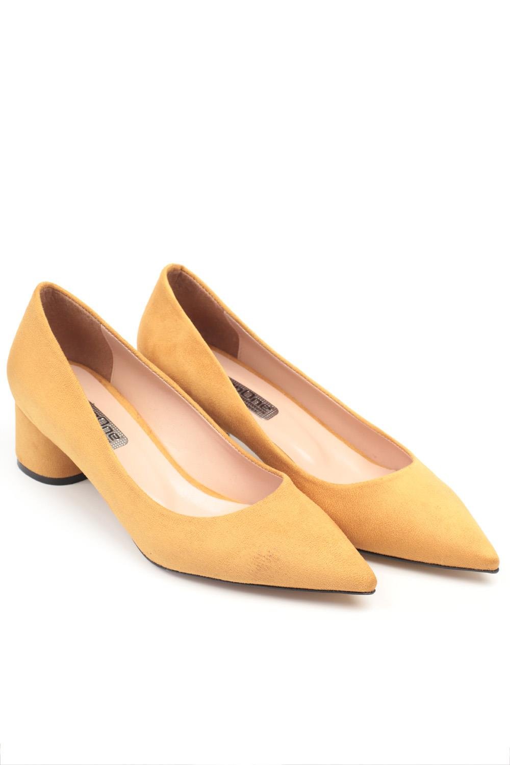 Capone Tina Mid Heel Women Mustard Shoes