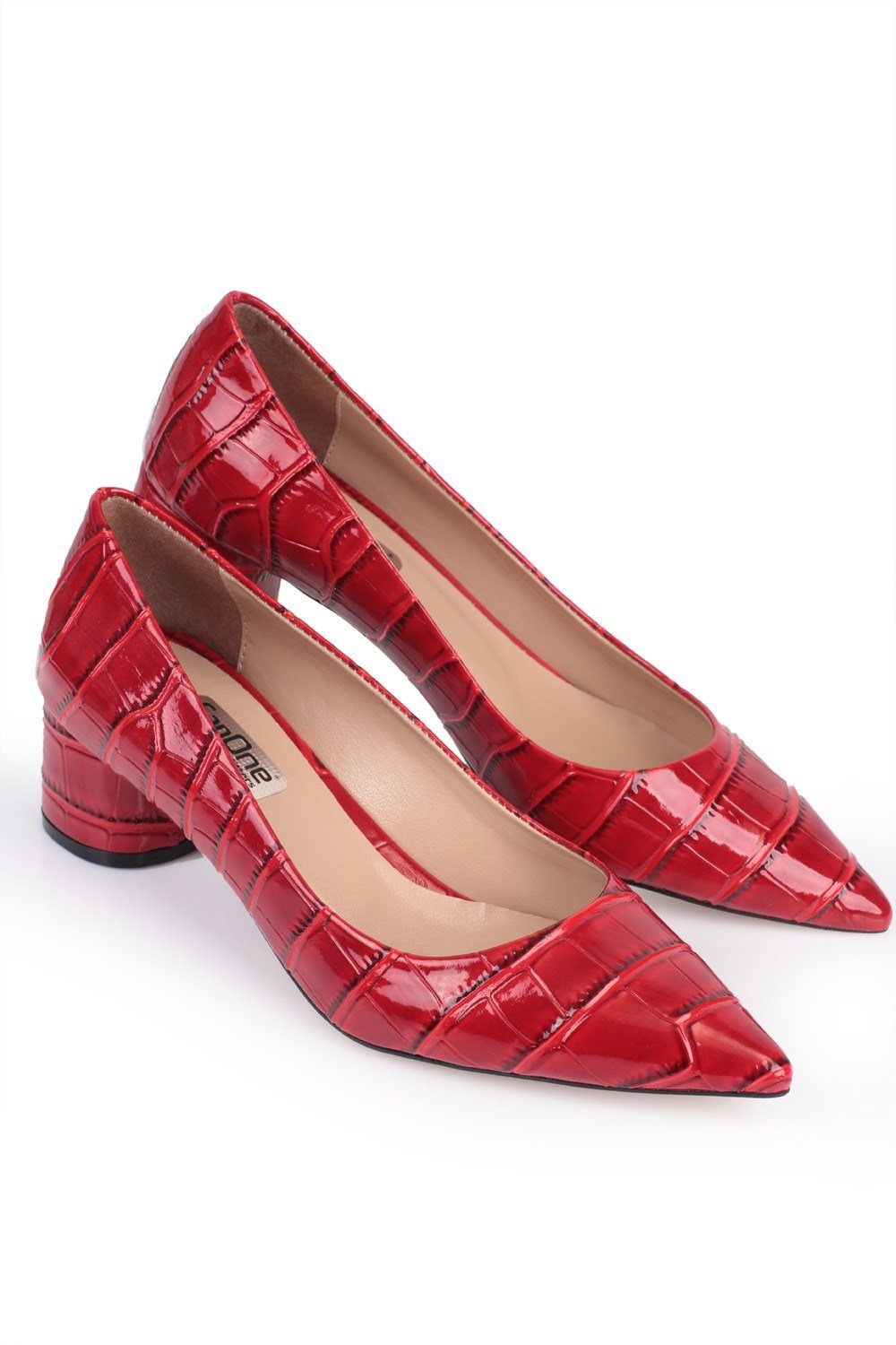 Capone Tina Mid Heel Women Red Shoes