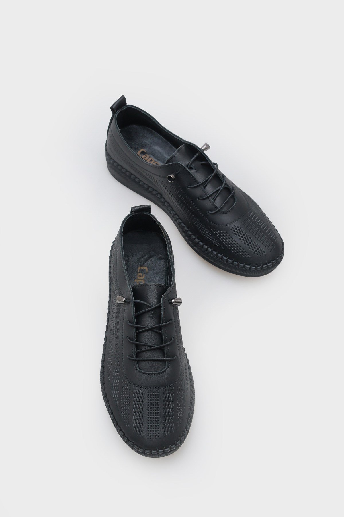 Capone Torrie Genuine Leather Soft Comfort Sole Women Black Ballet Flat