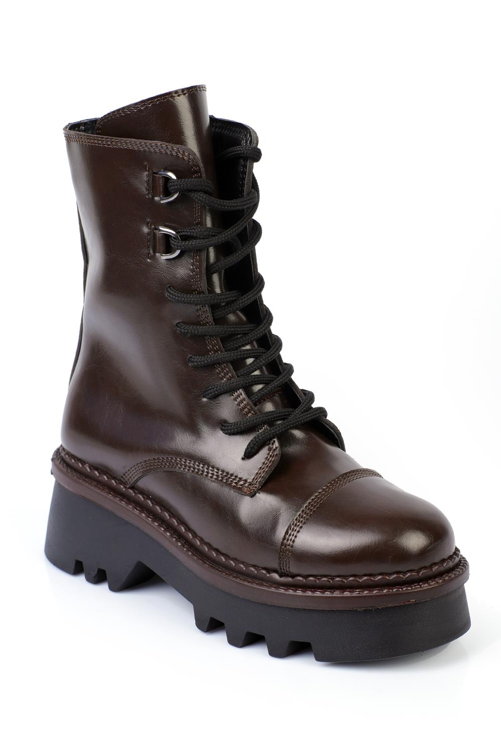 Capone Track Sole Laced Women  Long Boots