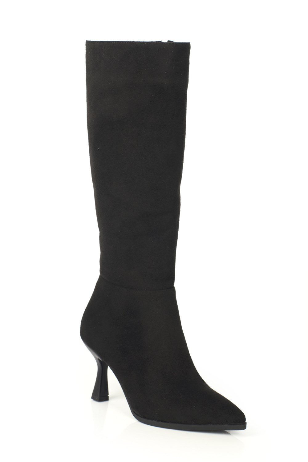 Capone Tracy Pointed Toe Side Zip Elegant Women Sued Black Boot