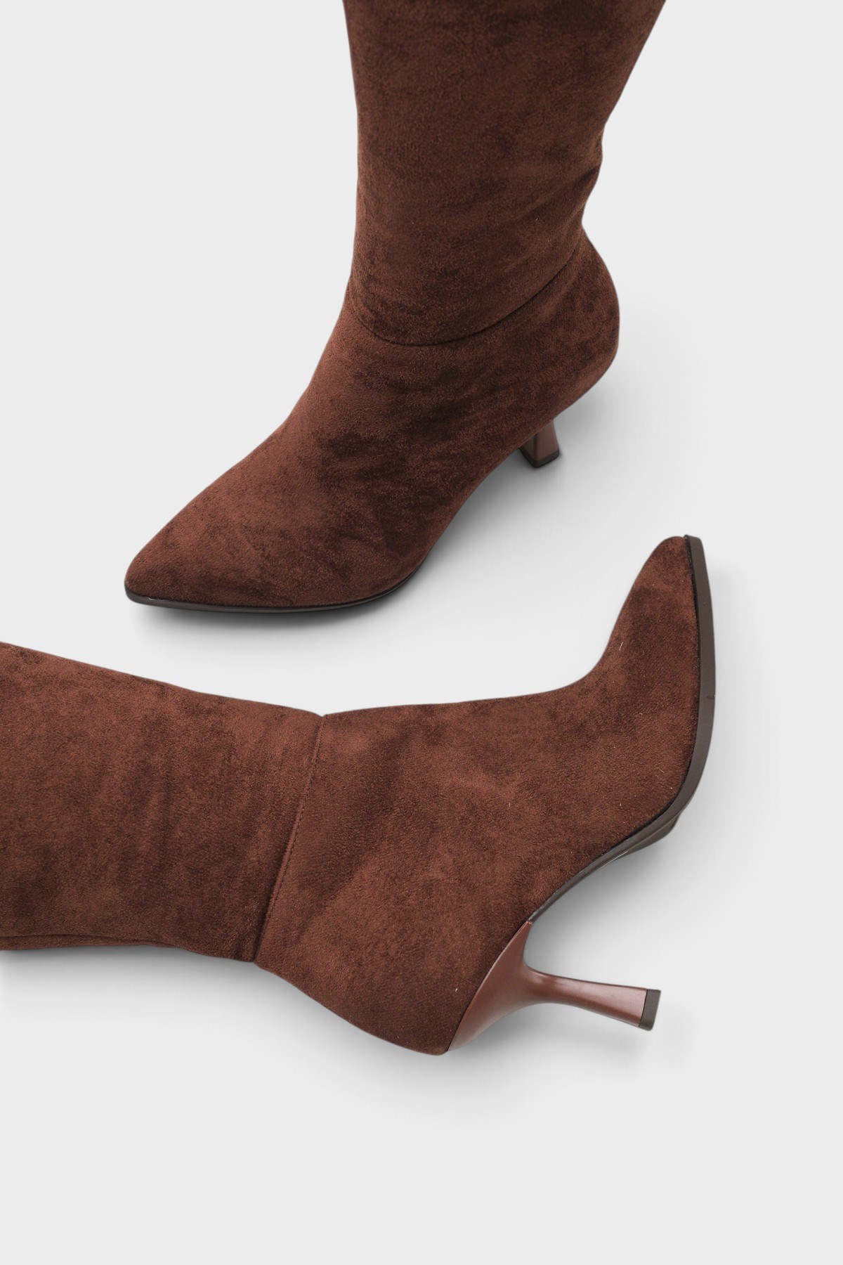Capone Tracy Pointed Toe Side Zip Elegant Women Sued Brown Boot