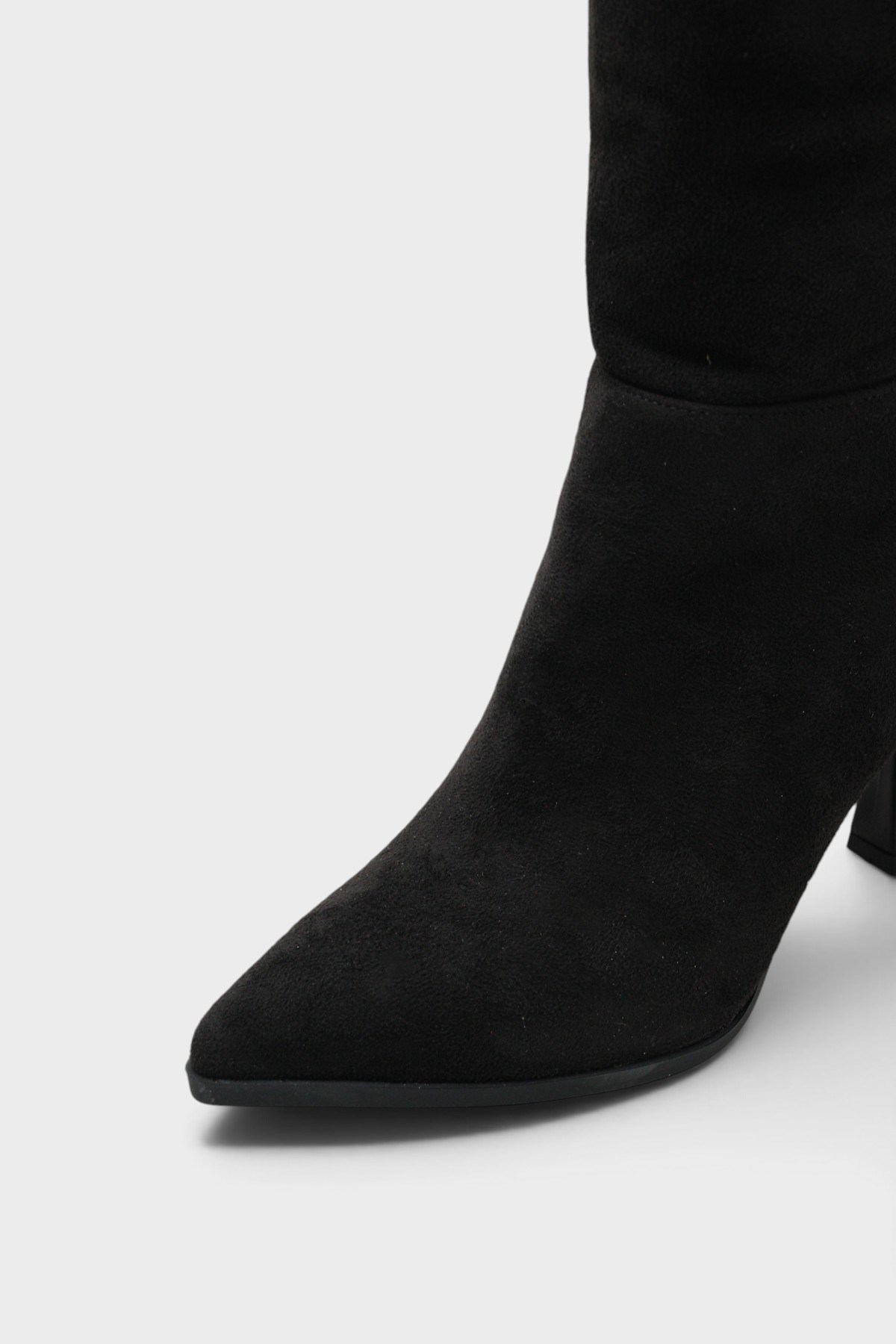 Capone Tracy Pointed Toe Side Zip Elegant Women Sued Black Boot