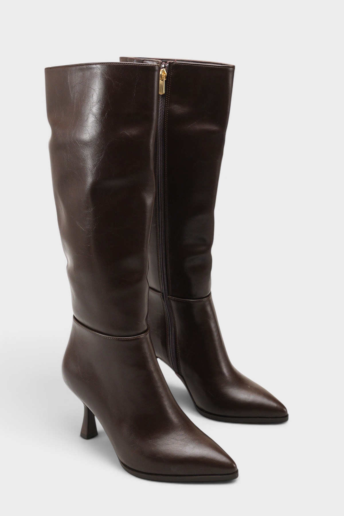 Capone Tracy Pointed Toe Side Zip Elegant Women Brown Boot