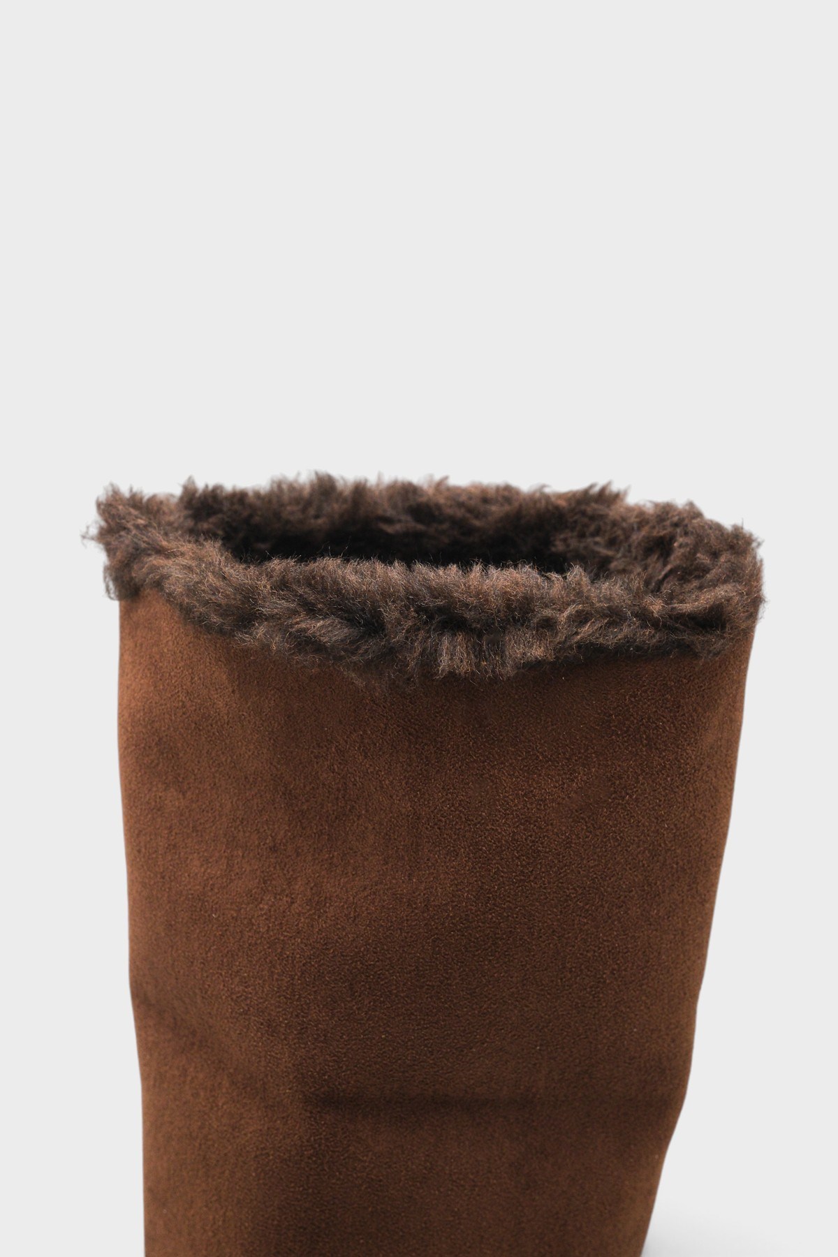 Capone Tracy Suede Look Faux Fur Round Toe Women Sued Brown Boot