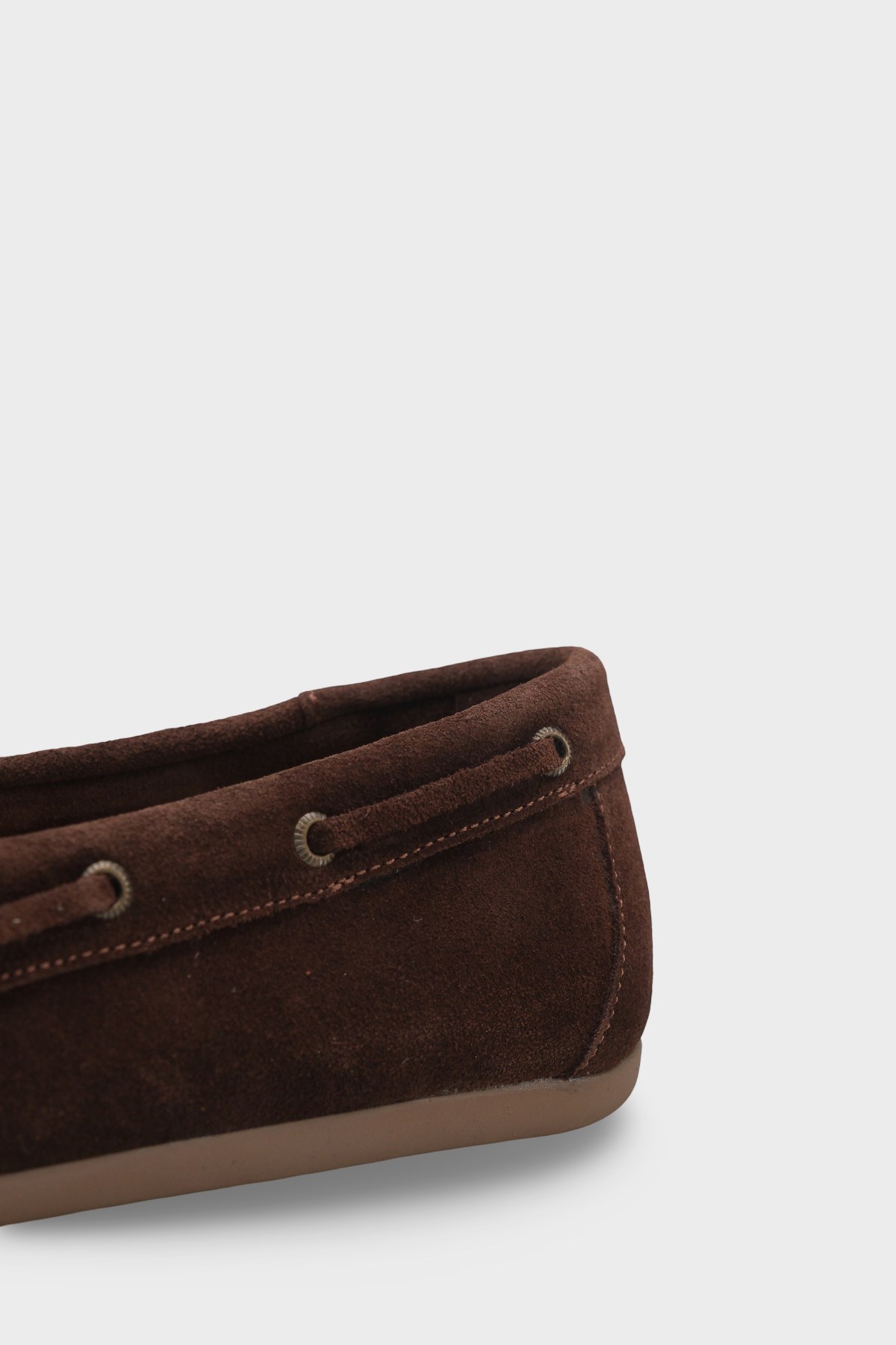 Capone Vicki  Genuine Leather Suede Lace-Up Beaded Comfort Women Brown Loafer Boat Shoe