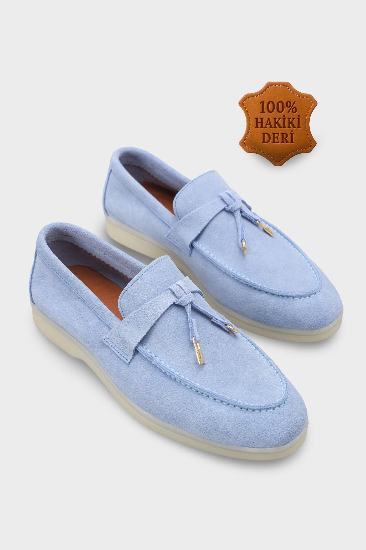 Capone Vikki Genuine Leather Women Baby Blue Loafer