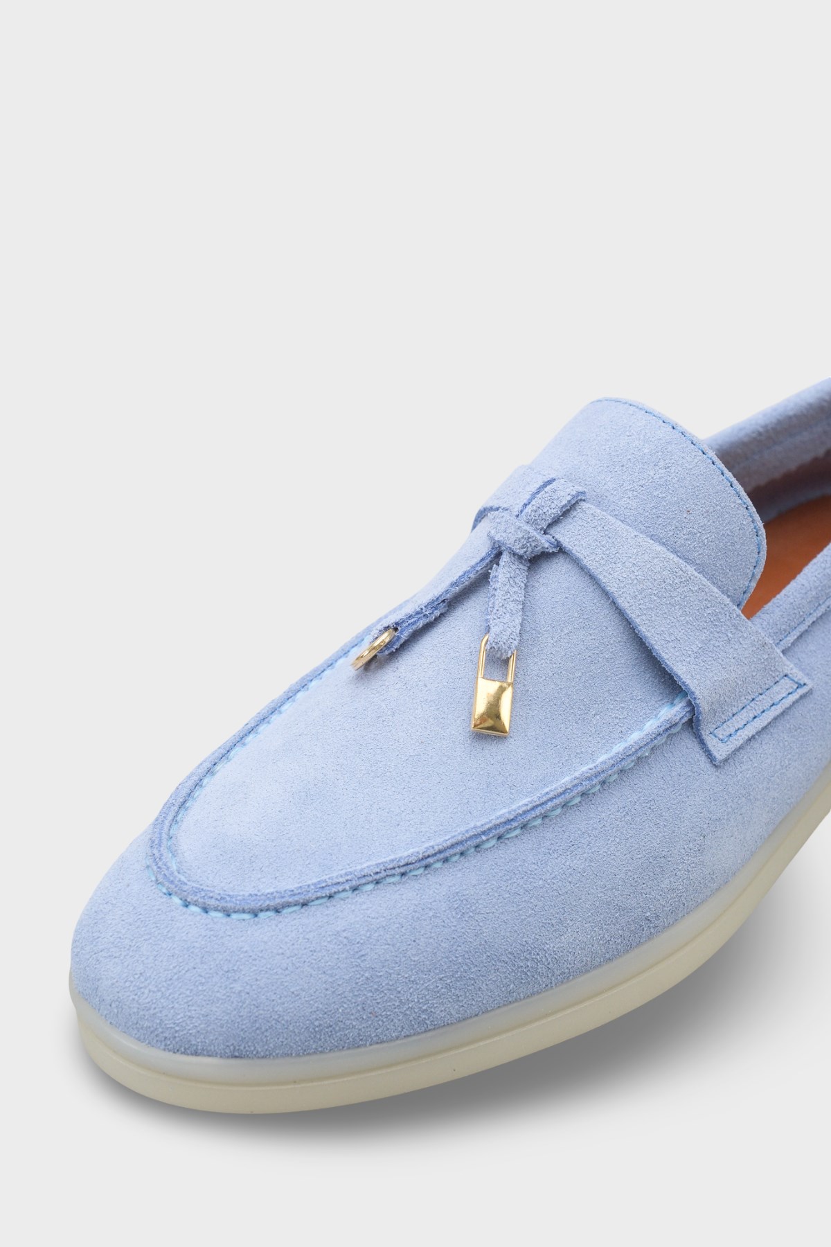 Capone Vikki Genuine Leather Women Baby Blue Loafer