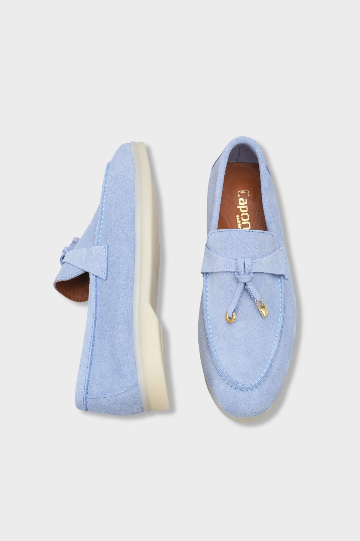 Capone Vikki Genuine Leather Women Baby Blue Loafer